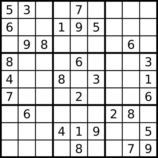Widget sudoku